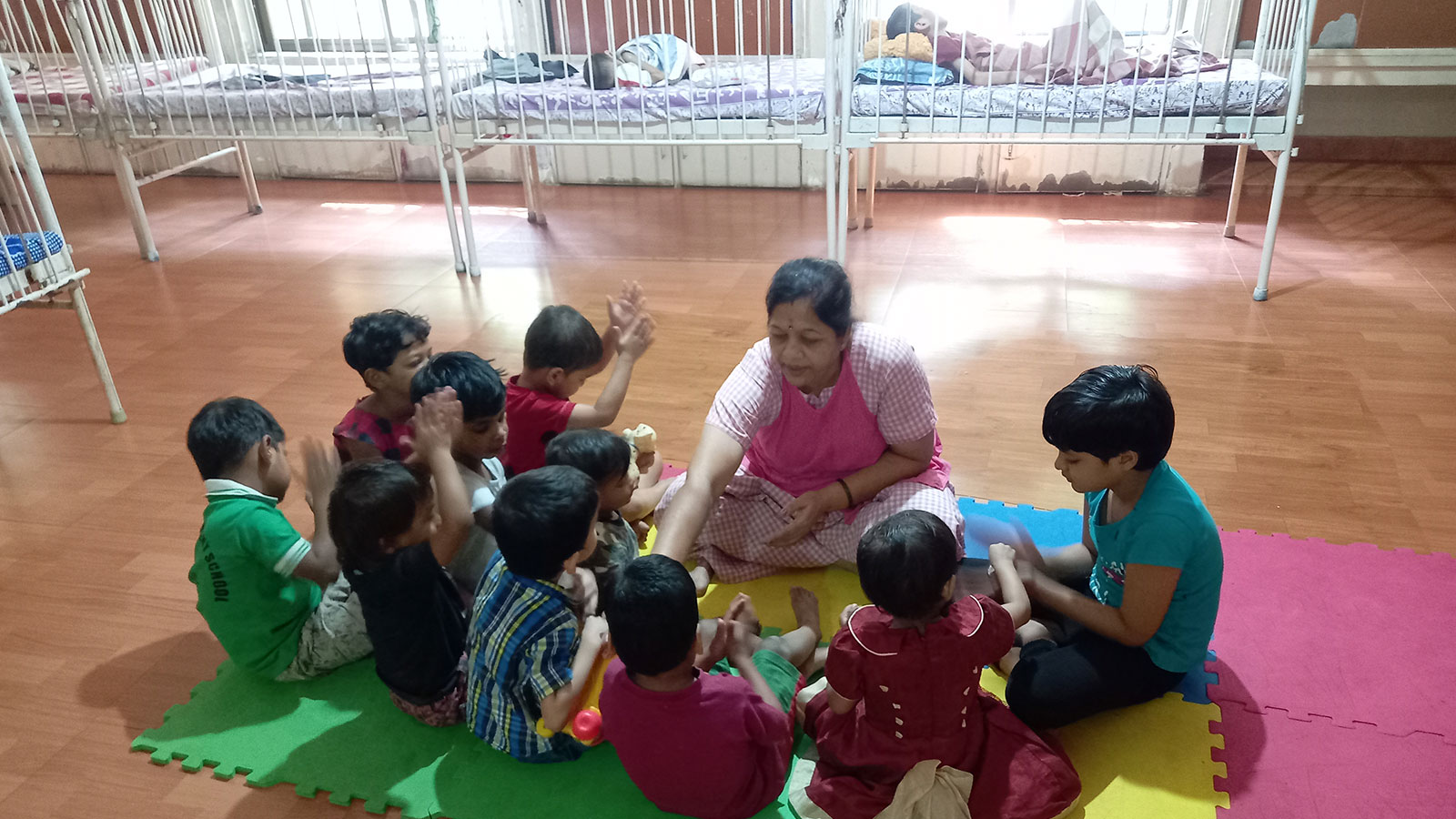 ADOPTION: Children in the ground floor play area at our child care centre