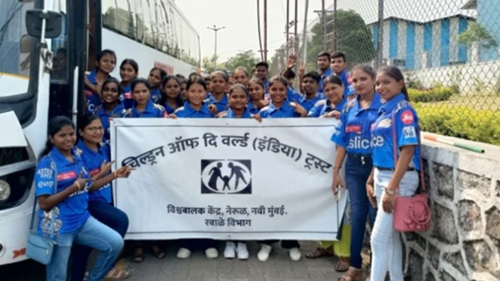 EDUCATION: On the way to Wankhede Stadium from our Rabale community centre