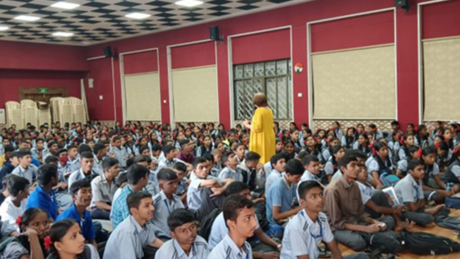 HEALTH:  Session for high school students on managing stress by our Trustee, Mrs Mani Mistry Elavia