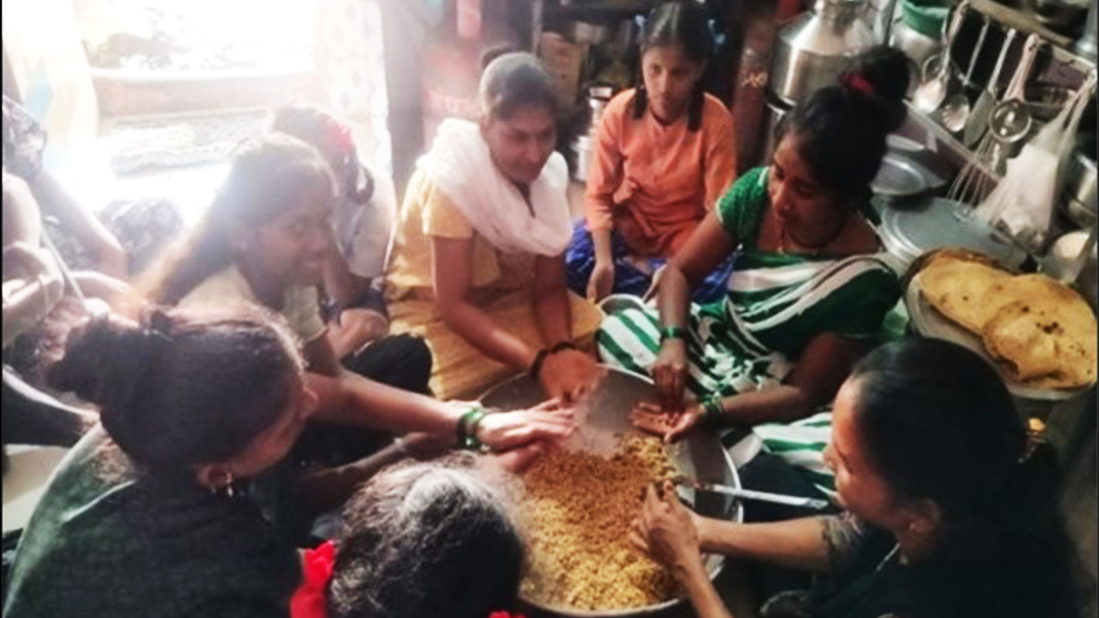 NUTRITION: Community cooking for Makar Sankaranti at our D.R. Patil  Quarry community centre