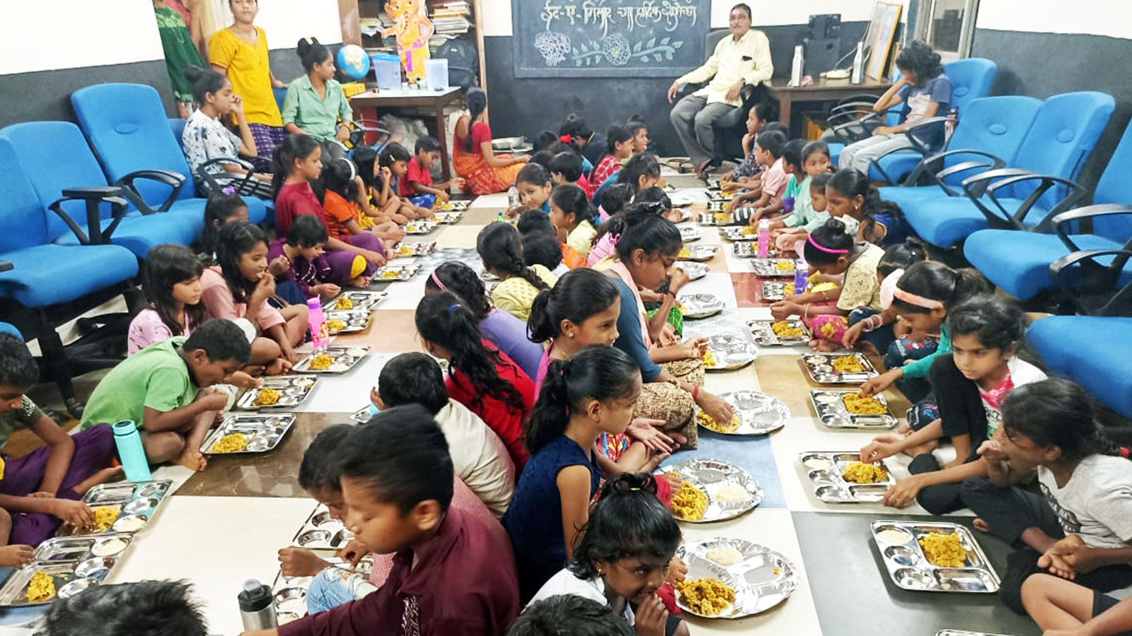 NUTRITION: Chicken biryani lunch served for Eid e Milad at our Mahatma Gandhi Nagar Quarry community centre